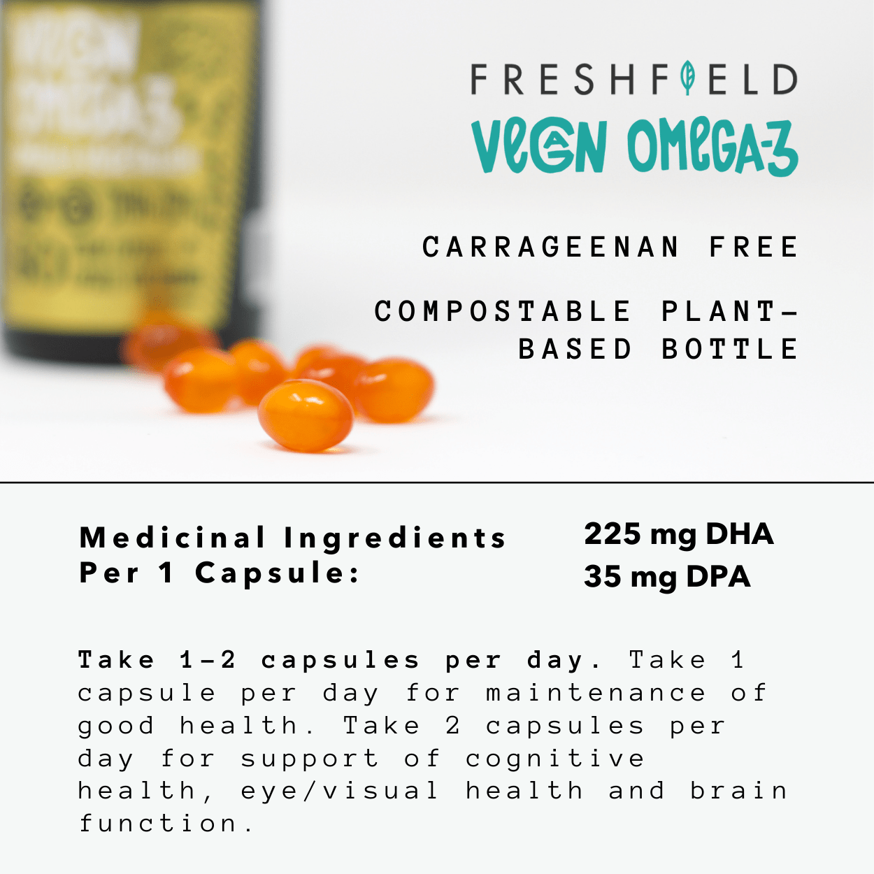 Vegan Omega 3 DHA + DPA (US), Freshfield, Vitamins & Supplements, Vitamins & Supplements