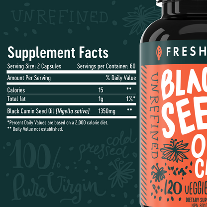 Capsules d'huile de graine noire (CA)