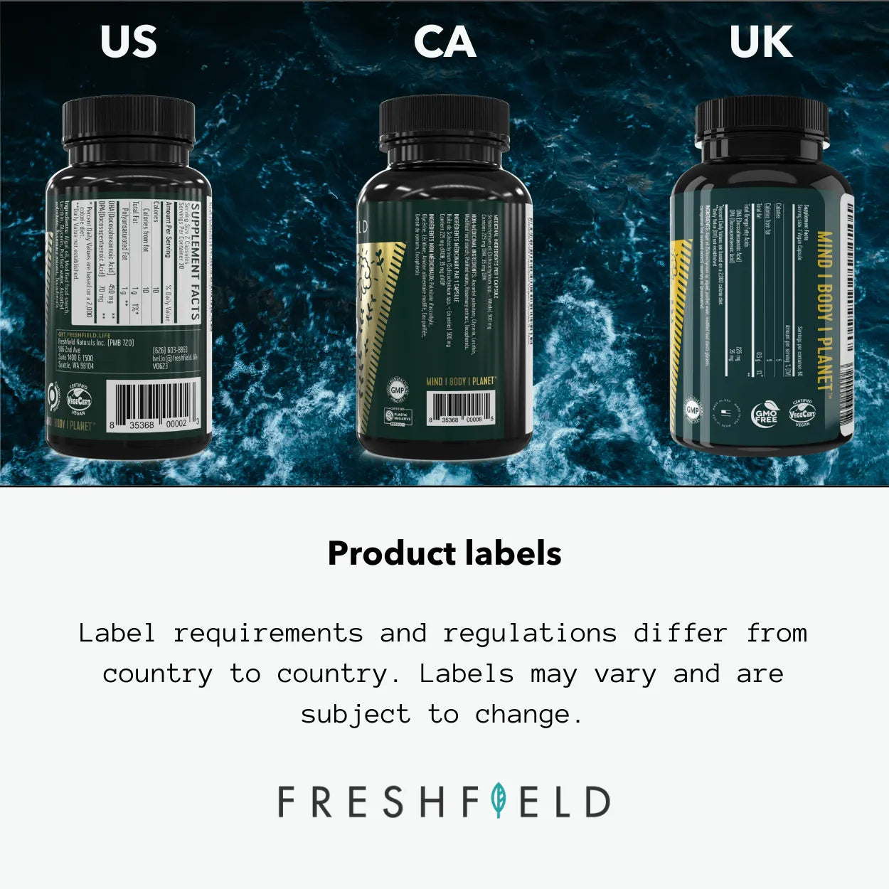 Vegan Omega 3 DHA + DPA (UK), Freshfield, Vitamins & Supplements, Vitamins & Supplements